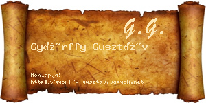 Győrffy Gusztáv névjegykártya